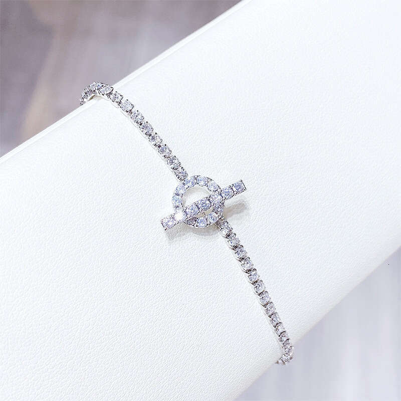 Korean Simple Personality Fashion Zircon Crystal Bracelet for Women Elegant Student Versatile Forest Style Jewelry Bangle