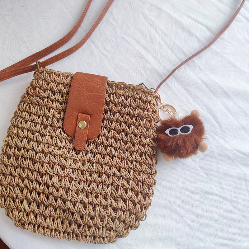 Free Shipping Designer Crossbody Shoulder Bag Handbag New Fashion Versatile Woven Material Simple Casual Crossbody Luxury Travel Decorative Straw Beac