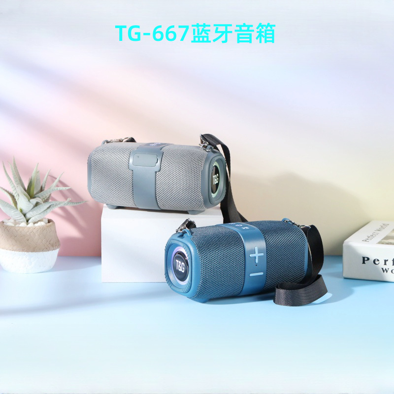 Portable TG667 Bluetooth Speakers - Wireless Sound System with Subwoofer and Lighting Effects