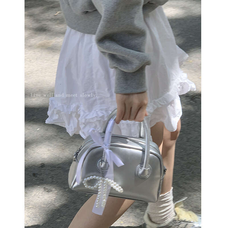 Korean Style Handheld Bowling Ball designer bag Women's 2024 New Trendy Fashion Versatile Crossbody Small Square Bag