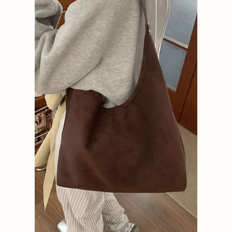 Autumn Suede Underarm for Women 2024 New Simple Tote designer bag Casual Large Capacity Shoulder Bag