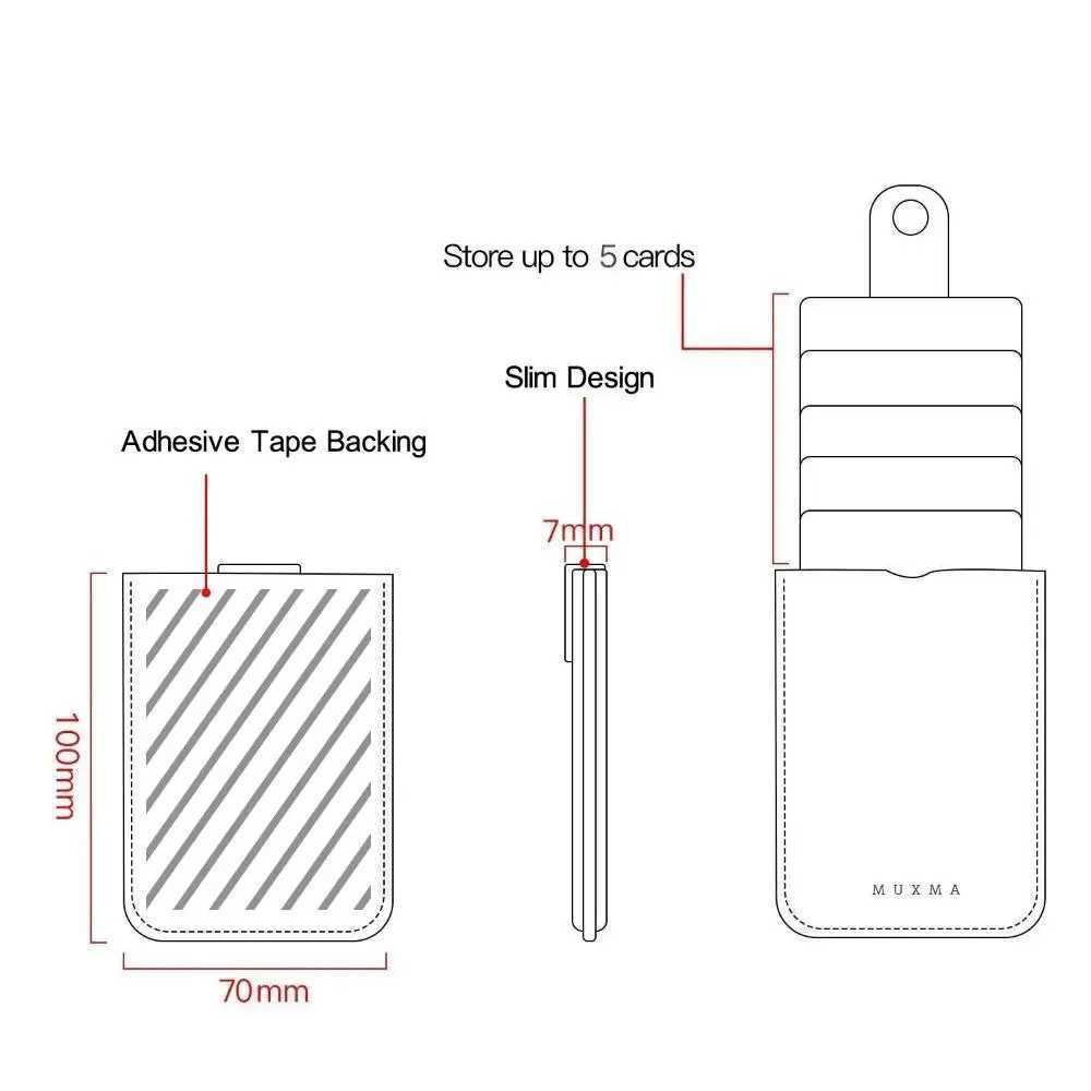 Credit Stick On Bags Purse ID Card Holder Cellphone Pocket Phone Wallet Case Sticker Card Sleeves Z250621
