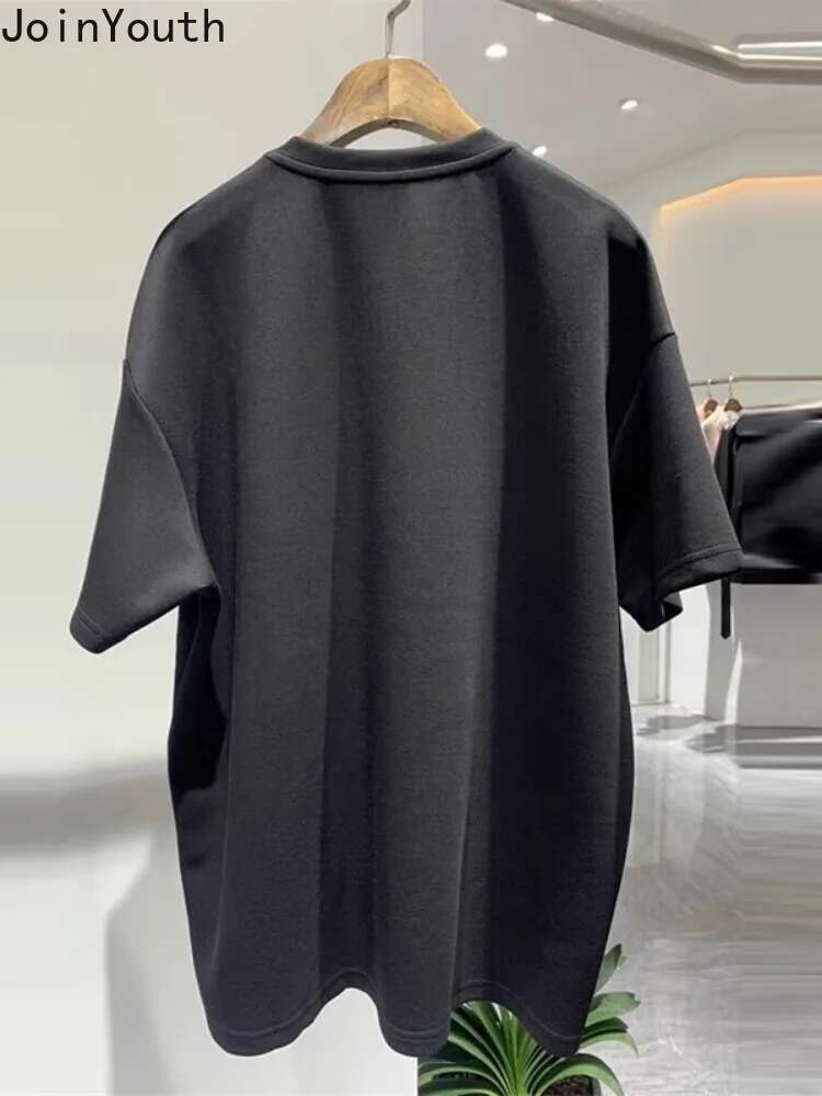 2025 Shirts for Women Summer T Shirts O-neck Short Sleeve Floral Camisetas Loose Tops Ropa Mujer Casual Fashion Korean Tshirts