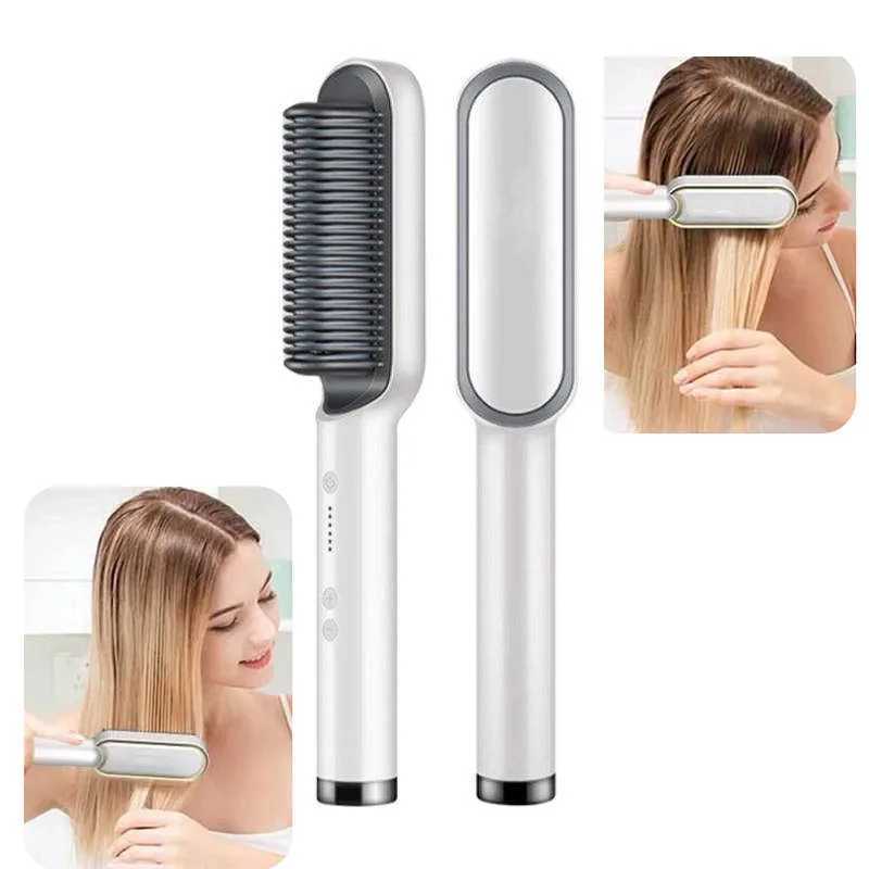 Curling comb hot comb electric for straight and curly hair hot comb straightener electric hair straightenerXJ250621