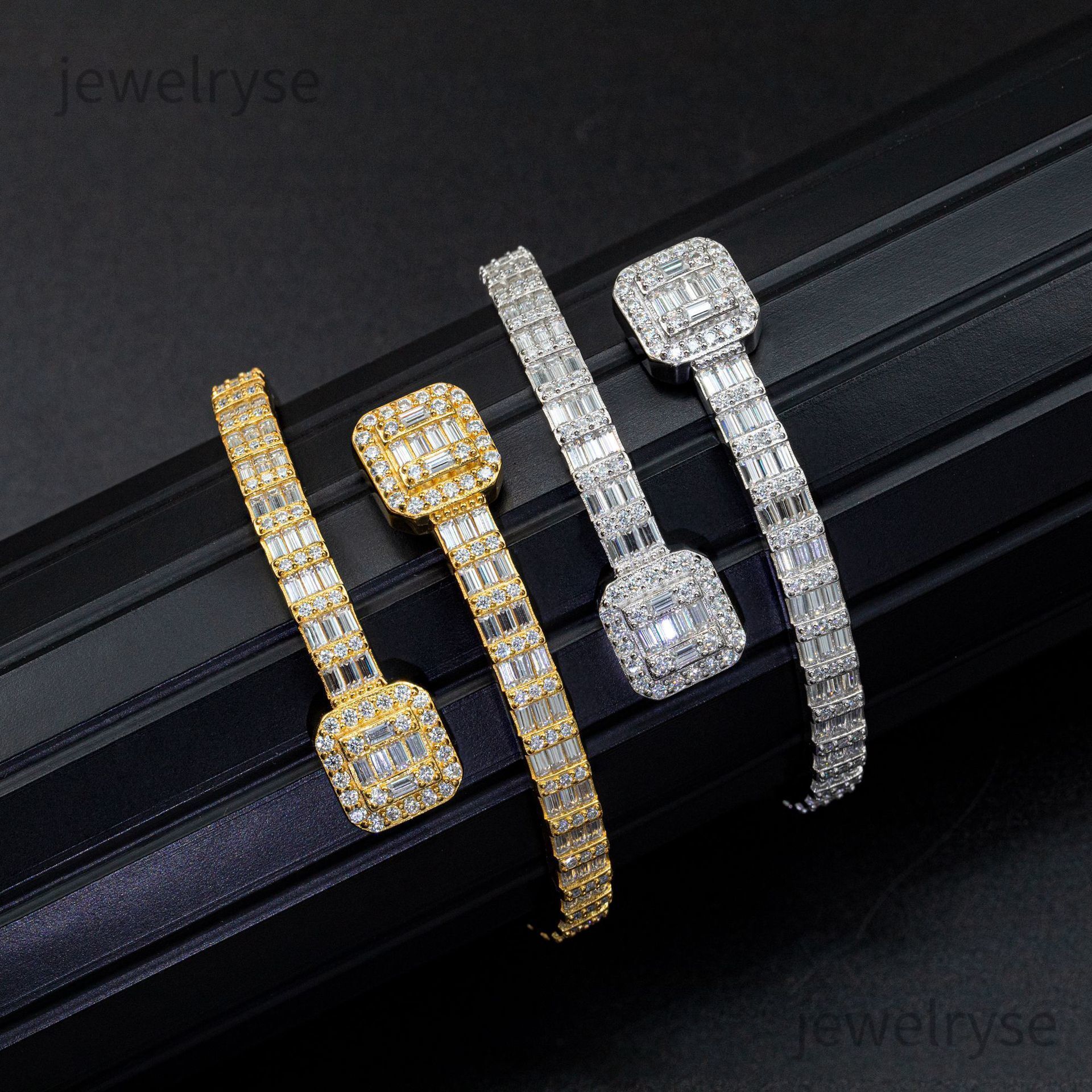 Fashion Youzuanhui Jewelry INS New S925 Silver Inlaid D Color Moissanite Classic Kajia Bracelet Jewelry
