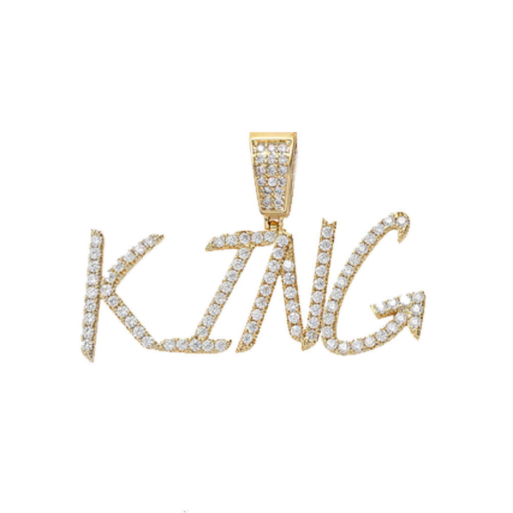 for Men Cursive Letter Pendant 26 English Letters Hip Hop Necklace DIY Splicing Set 1eaa