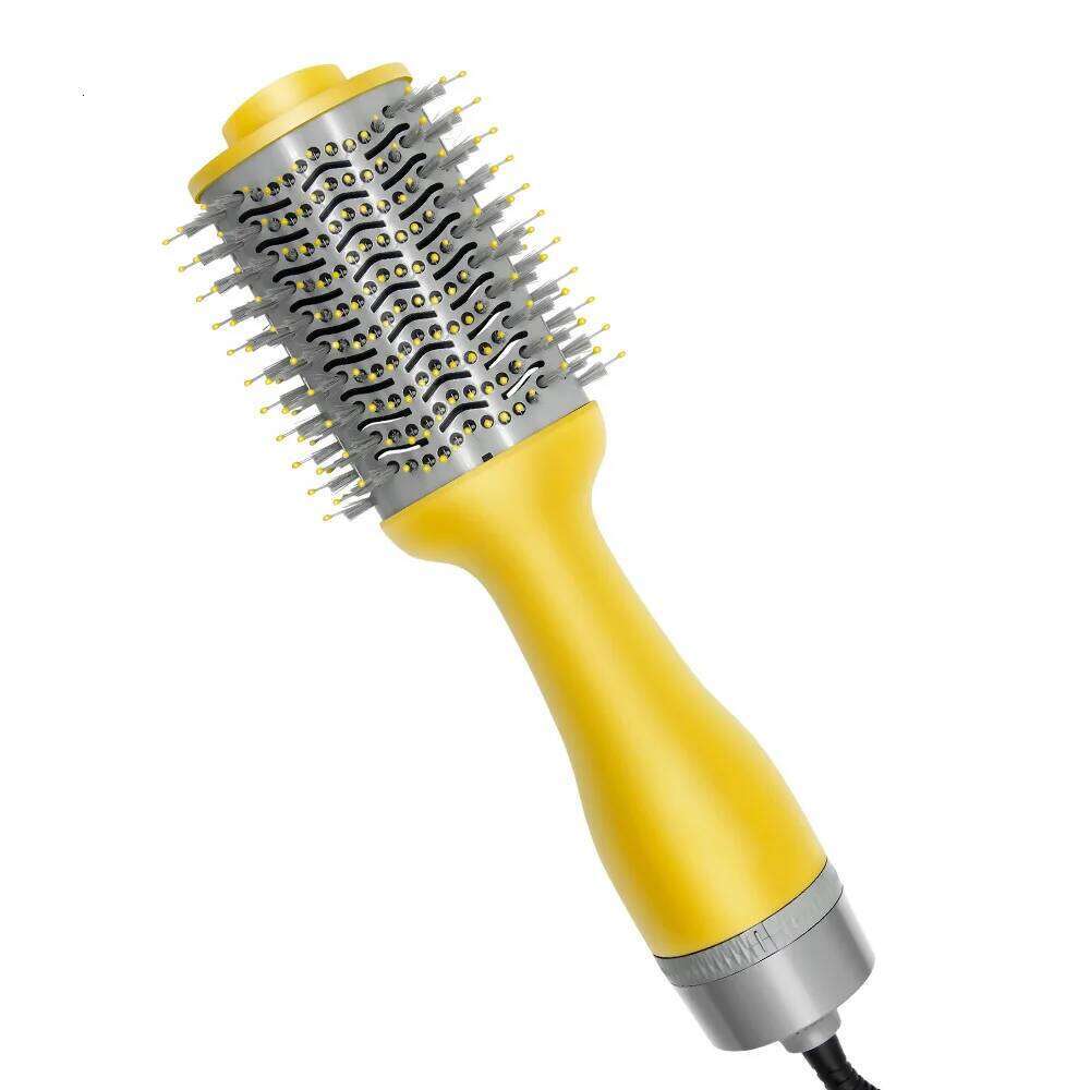 1000W Brush 2 In1 Negative Ion Puffy Rolls Straight Comb Hot Air Hair Dryer