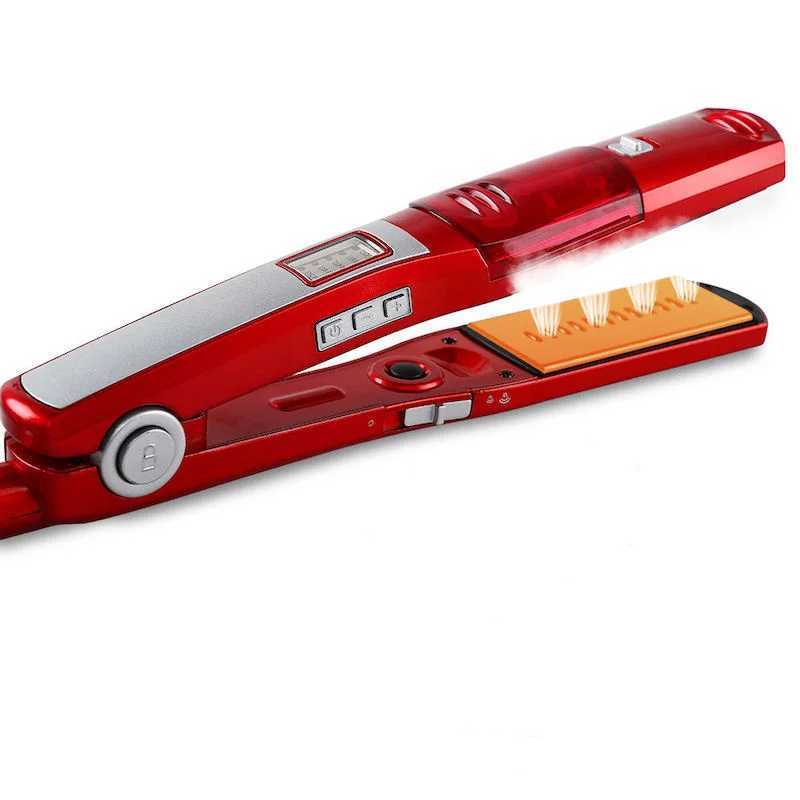Hot Sale Portable Steam Hydrating Hair Straightener Wet and Dry Dual Use 2 in 1 Professional Flat Irons and Curling IronXJ250621