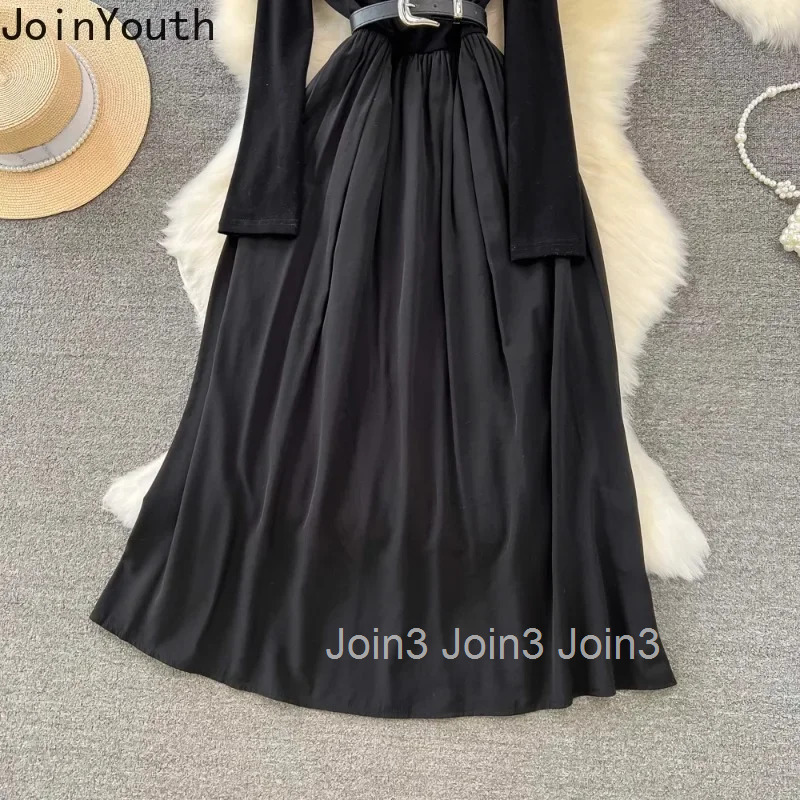 2025 Vestidos De Mujer Floral Dress Women Sexy Slash Neck Black Robe Femme Slom Waist Off Shoulder A-line Temperament Dresses