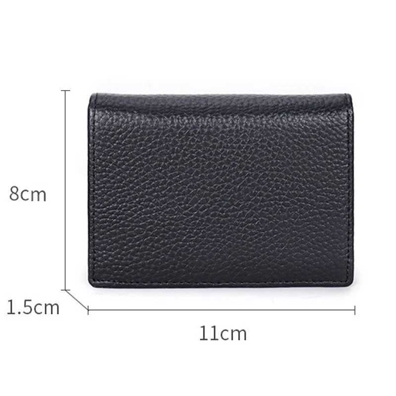 Mens Card Holder Wallet Genuine Leather Wallets Small Purse Slim Cardholder Mini Short Case ID Card Holder for Men Z250621
