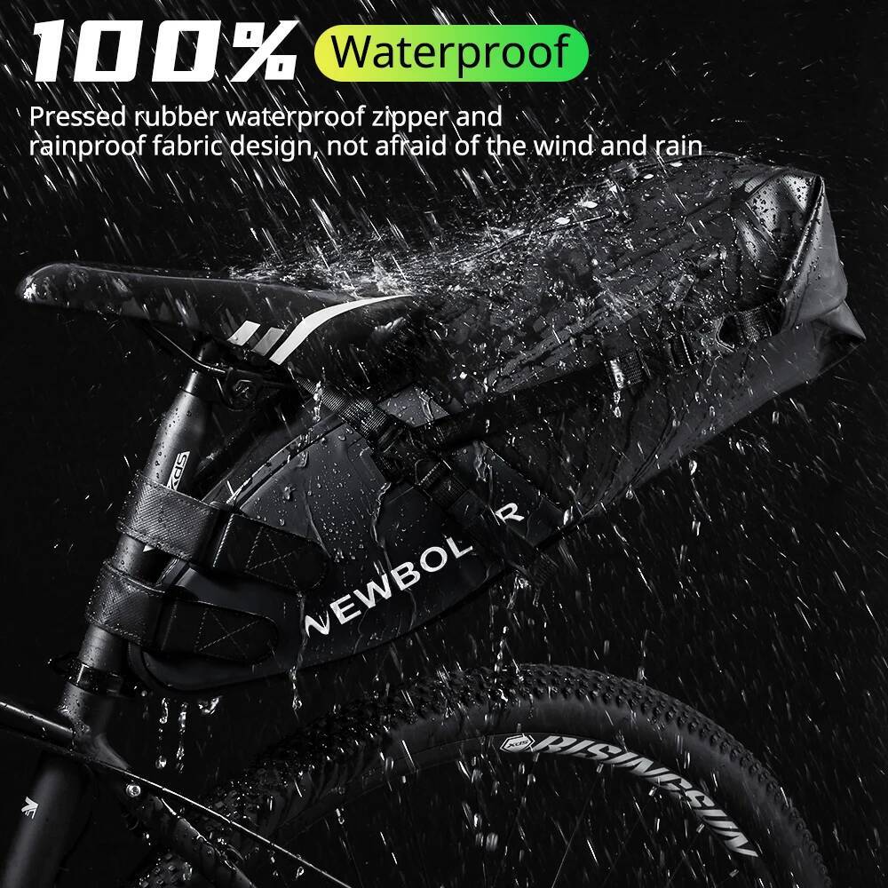 NEWBOLER Bike Waterproof Bicycle Saddle Reflective Large Capacity Foldable Tail Rear Bag Cycling MTB Trunk Pannier Black designer bag