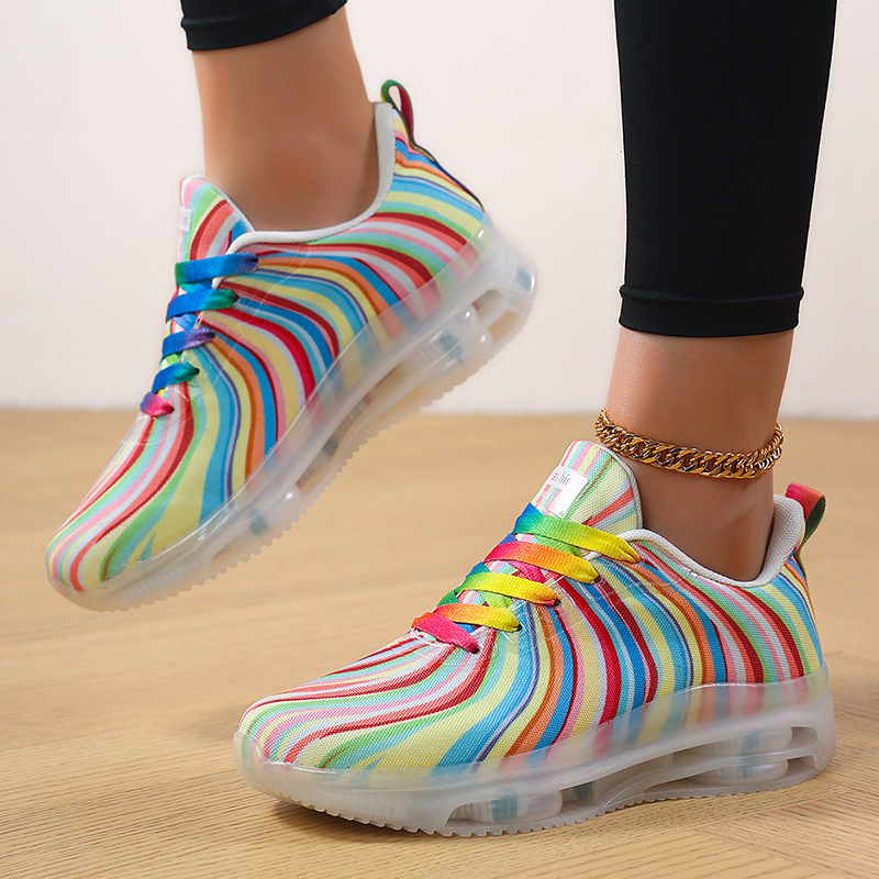 Luxury Brand Designer Shoes Sandals 2025 New Foreign Trade Large Size Lace-Up Colorful Low-Top Sneakers Graffiti Lazy Canvas Flat Shoes Cross-Border W