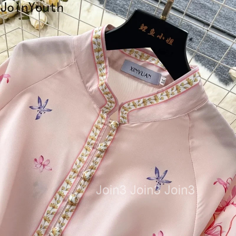 Elegant Dresses for Women Chic Floral Single Breasted Slim Waist Robe Femme Vintage Big Swing Maxi Dress 2025 Vestidos De Muer