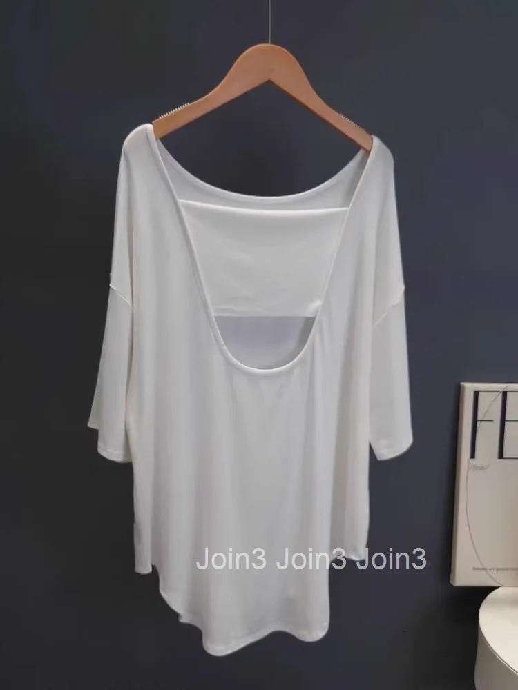 Oversized T Shirts Womens Clothing Y2k Tops Short Sleeve Casual Tees Fashion Summer Camisetas Hollow Out White Sexy T-shirts
