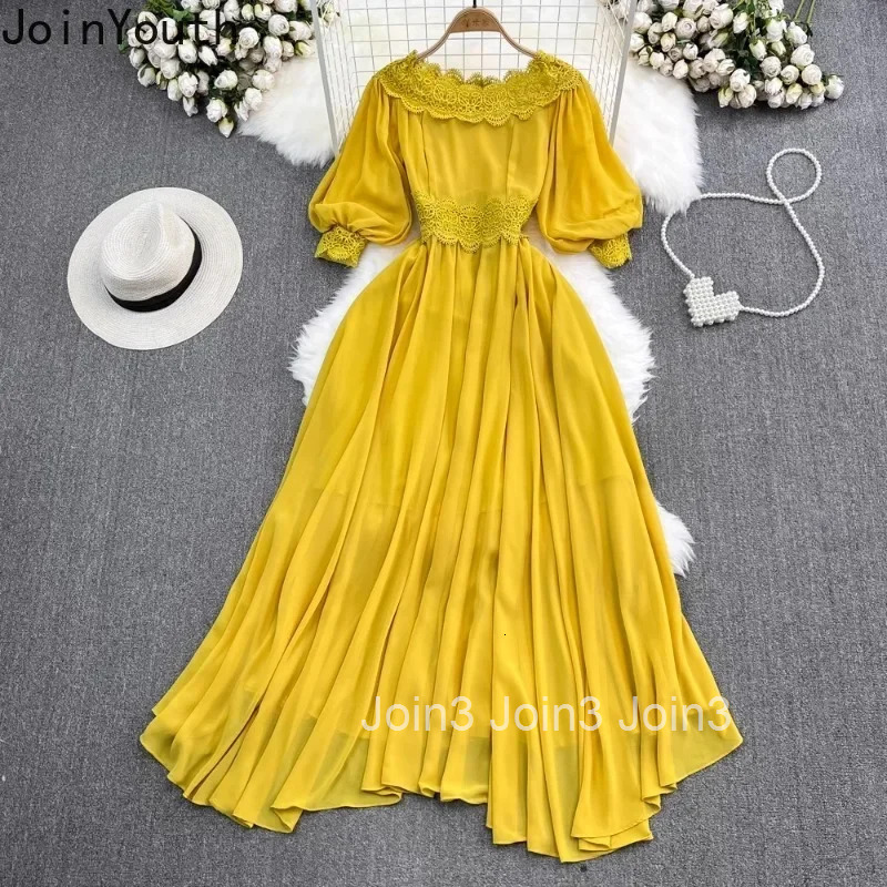 Temperament Robe Femme Elegant Dress for Womens Slash Neck Slim Waist Fashion Irregulae Maxi Dresses 2025 Vestidos De Mujer