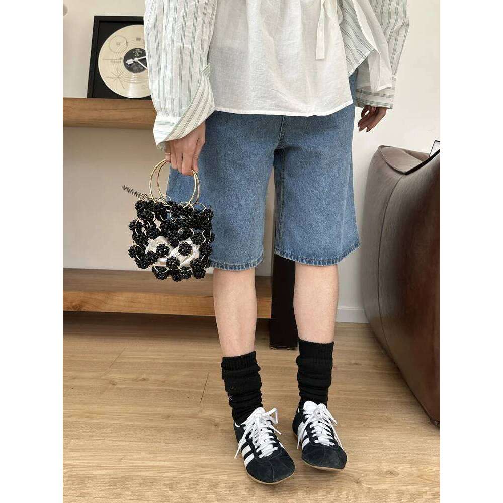 Designer Bag Pearl Handbag Flower Bucket Bag Women Handmade Clear Beading Evening Clutch Purses And Handbags Ladies Messenger Bags Dinner