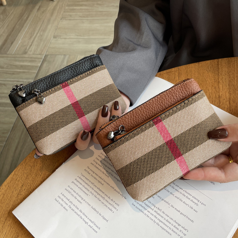 Free Shipping Small Wallet Women's Coin Purse Designer Zipper Compact Mini New Hot Style Genuine Leather Fashion Niche Wallet Card Holder