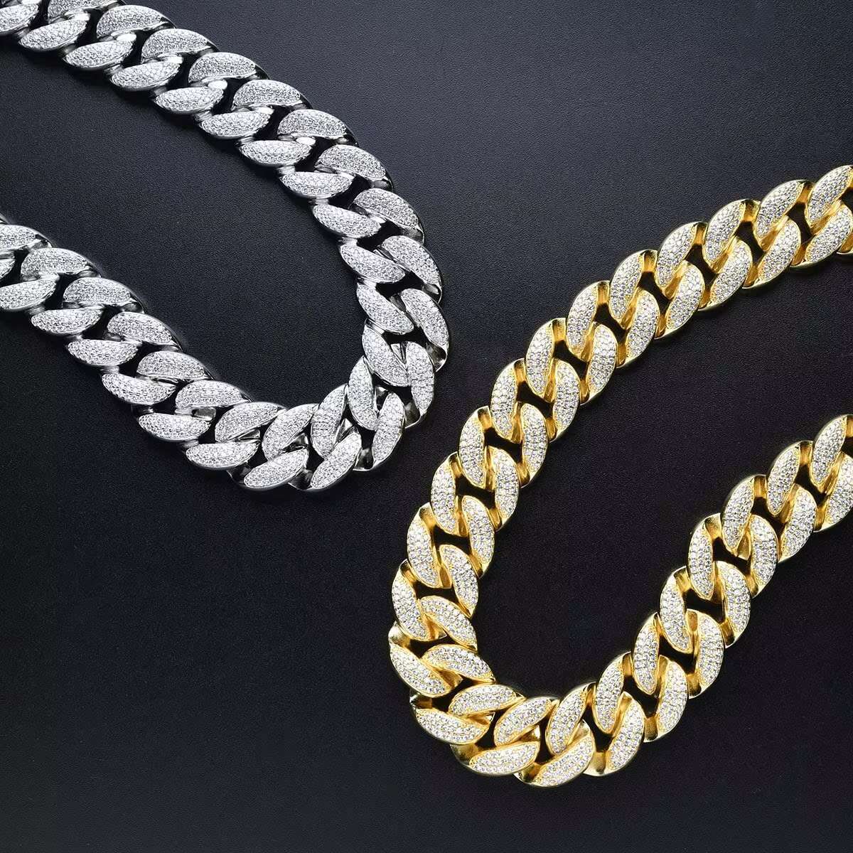 18mm Hot Selling Cuban Chain AAA+CZ Cuban Link Chain Micro Insert Cuban Link Necklace Men Hip Hop Jewelry