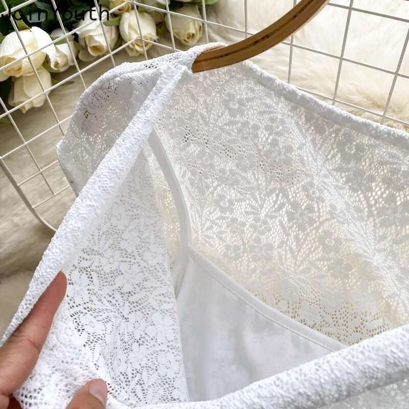 Sexy Blouses 2025 Womens Clothing Slim Waist Bandage Irregular Shirts Camisas De Mujer Lace Ruffles Chic Summer Tops Female