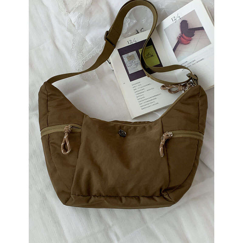 designer bag Korean Style Casual Canvas Artistic Niche Underarm 2025 New Simple Large Capacity Shoulder Crossbody Dumpling Bag
