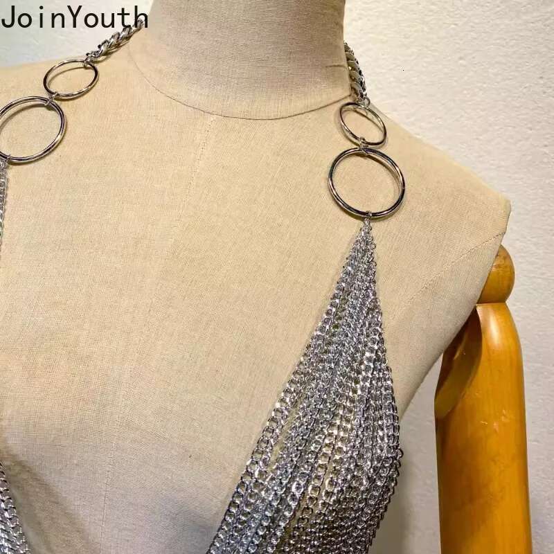 Y2k Vest Women Clothing Heavy Chain Slim Fit Sexy Tees 2025 Ropa Mujer Streetwear Harajuku Camis Fashion Summer Sexy Crop Tanks