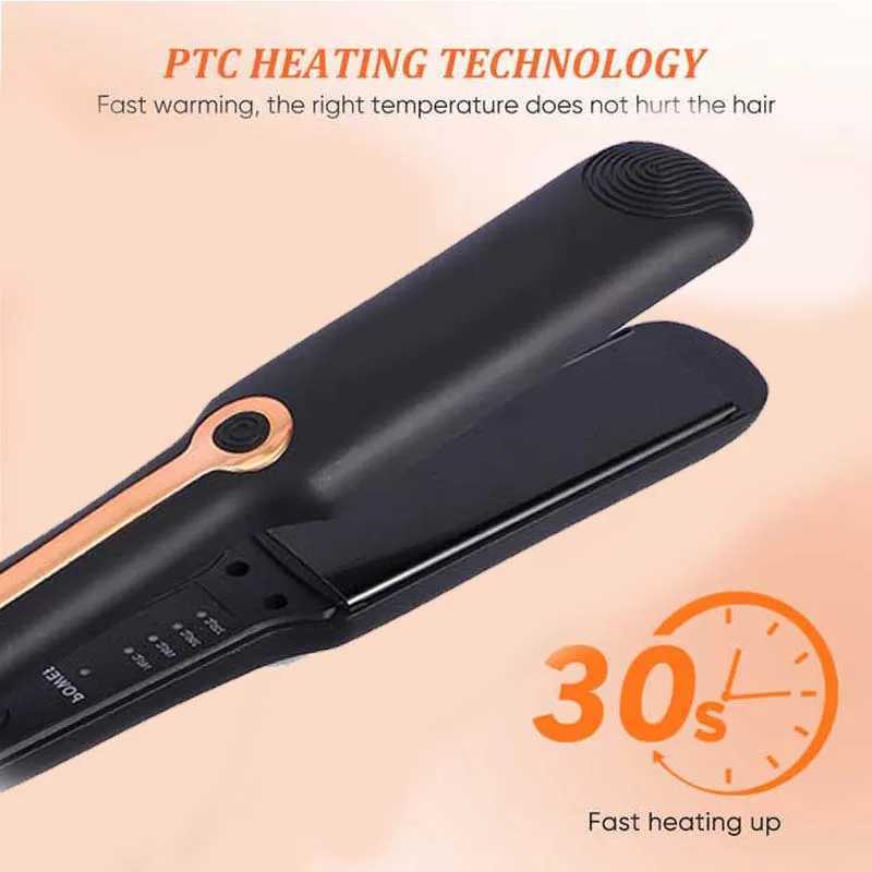 Hair Straighteners Professional Wet Dry Fast Styler Tourmaline Ionic Flat Iron Wide Plate Hair Straightener Hair Styling ToolsXJ250621