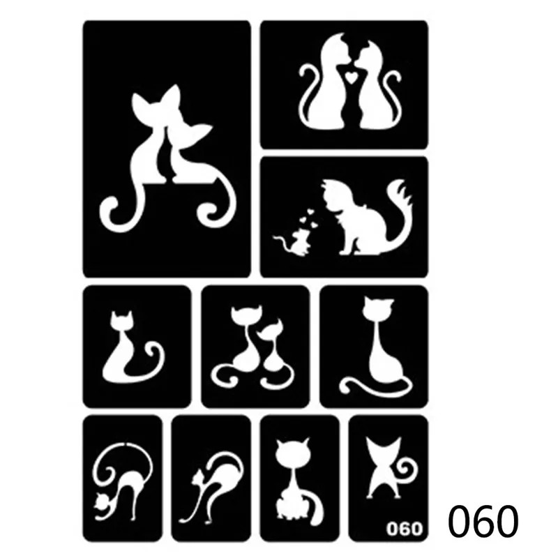 Small Airbrush Tattoo Stencils For Women Kids Drawing Template Henna Tattoo Stencil For Paiting Glitter Tattoos 250619