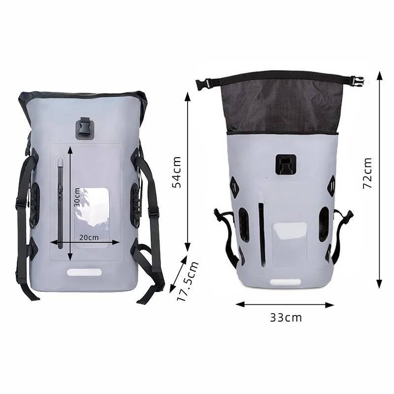 Swimming Backpacks 32L Waterproof Bag Beach Backpack Rafting Surfing Diving Bags Large Capacity Wet Dry Sepration Pack XM270 designer bag