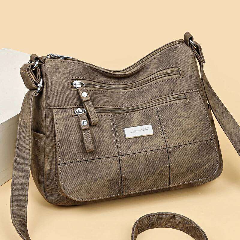 Canvas Fashion Multi-Functional Outdoor Women's Commuter Large Capacity Shoulder Bag Crossbody