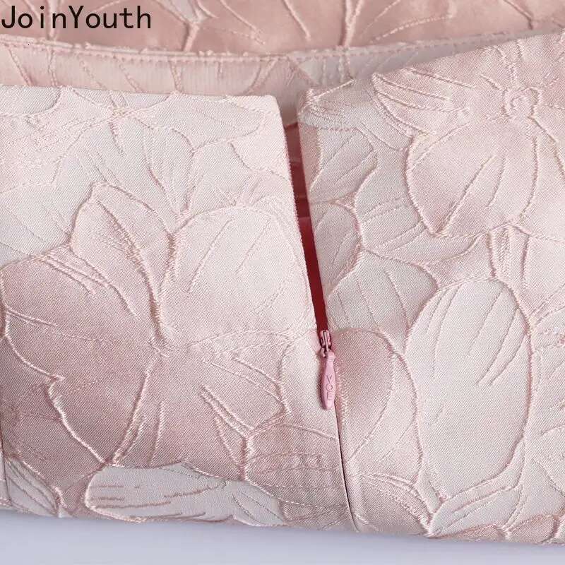 Jacquard Skirt for Women 2025 Faldas Mujer De Moda High Waist Tunic Pink Jupe Fashion Korean Saia Vintage Bodycon Mini Skirts