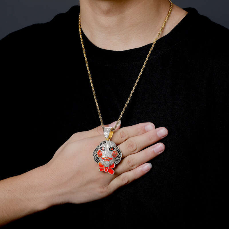 Hip-Hop Saw Mask Doll Halloween Decoration Pendant Unisex
