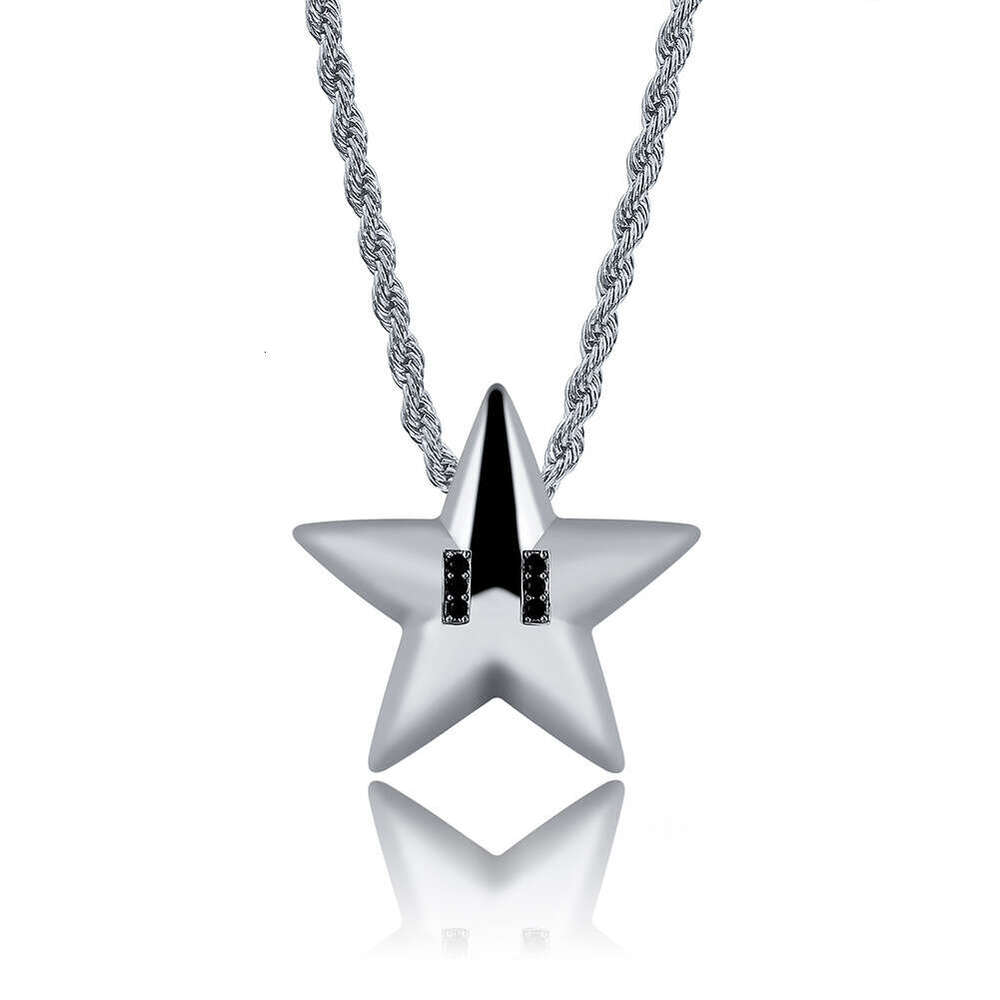 Live Streaming Hot-Selling Accessories Five-Pointed Star Hip-Hop Unisex Pendant Gold-Plated Jewelry Necklace
