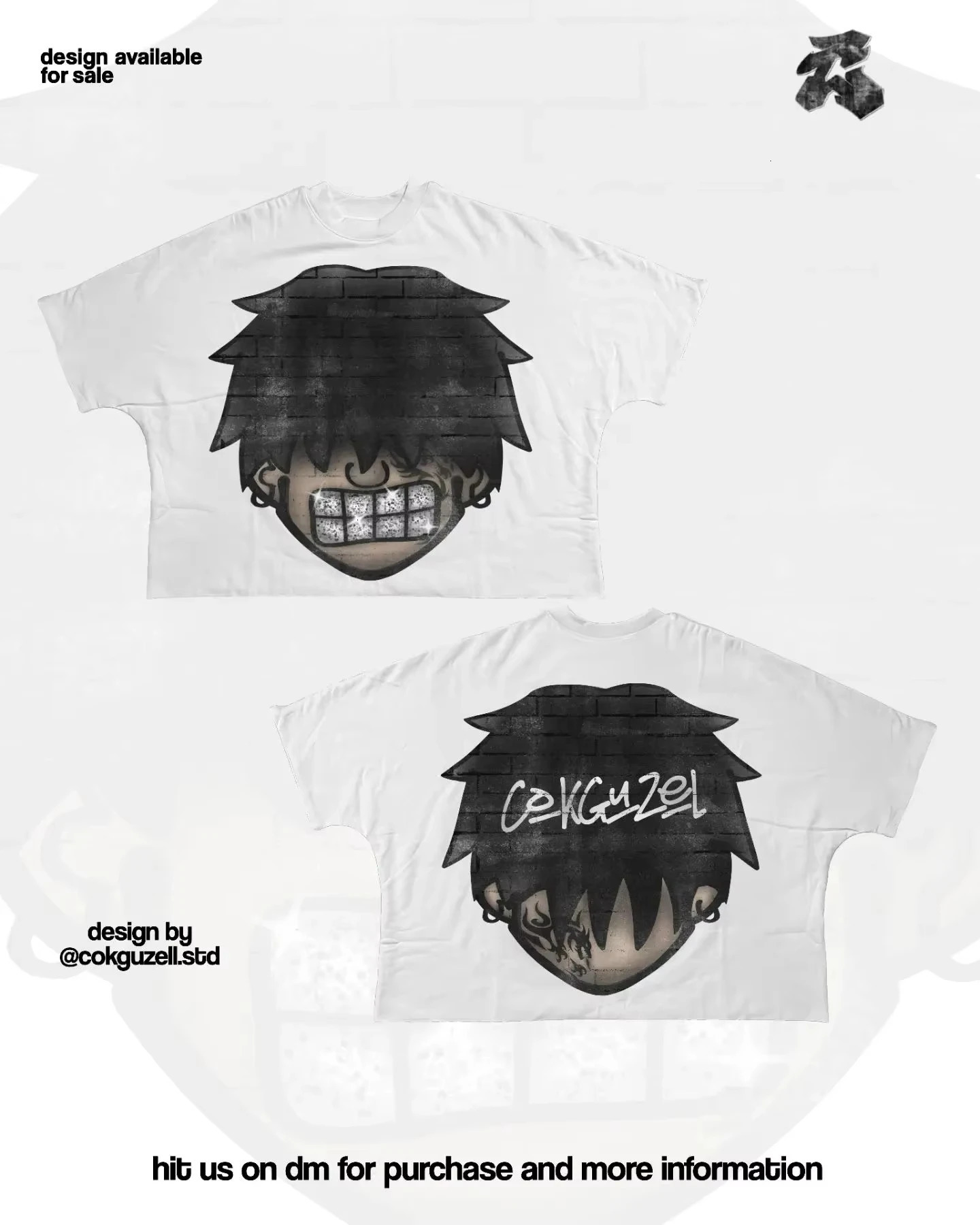 Y2K Short Sleeve Men Women Harajuku Gothic Cartoon Characters Graphic Printed Oversized T Shirt Hip Hop Cotton Drop Sleeves Tops 250614