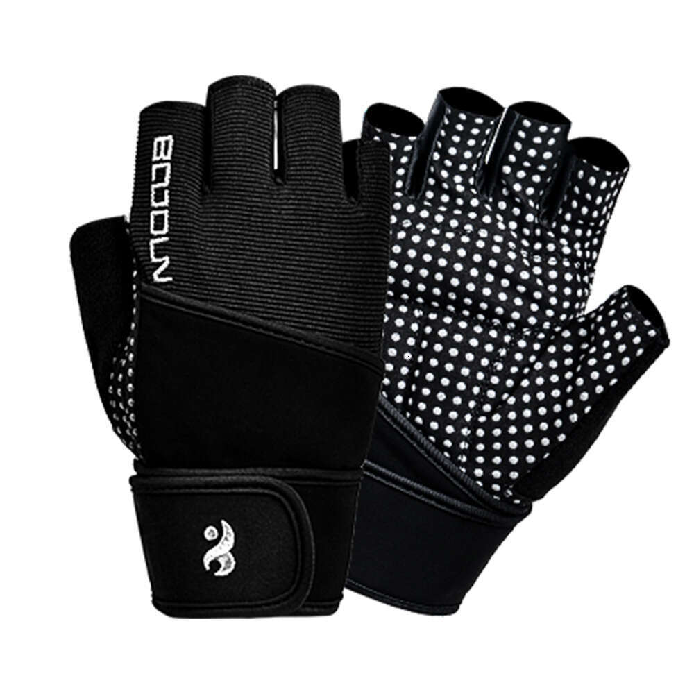 Gym exercise gloves Lycra dumbbell weight lifting anti-skid strength training gloves
