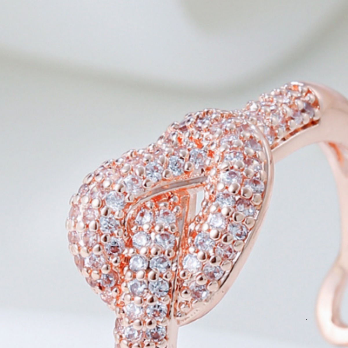 Fresh Sweet Korean Style For Women Inlaid Copper Zircon Wrapped Index Finger Ring