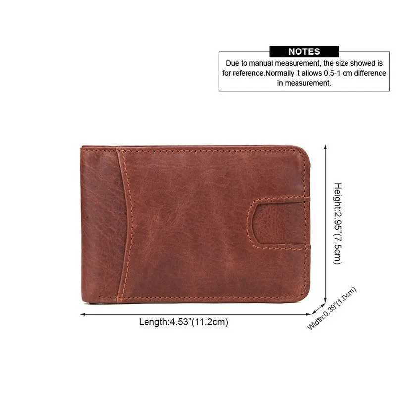 RFID Casual Small Wallet for Men Cow Leather Male Slim Wallets Short Mini Wallet with Card Holder Pocket Purses Z250621