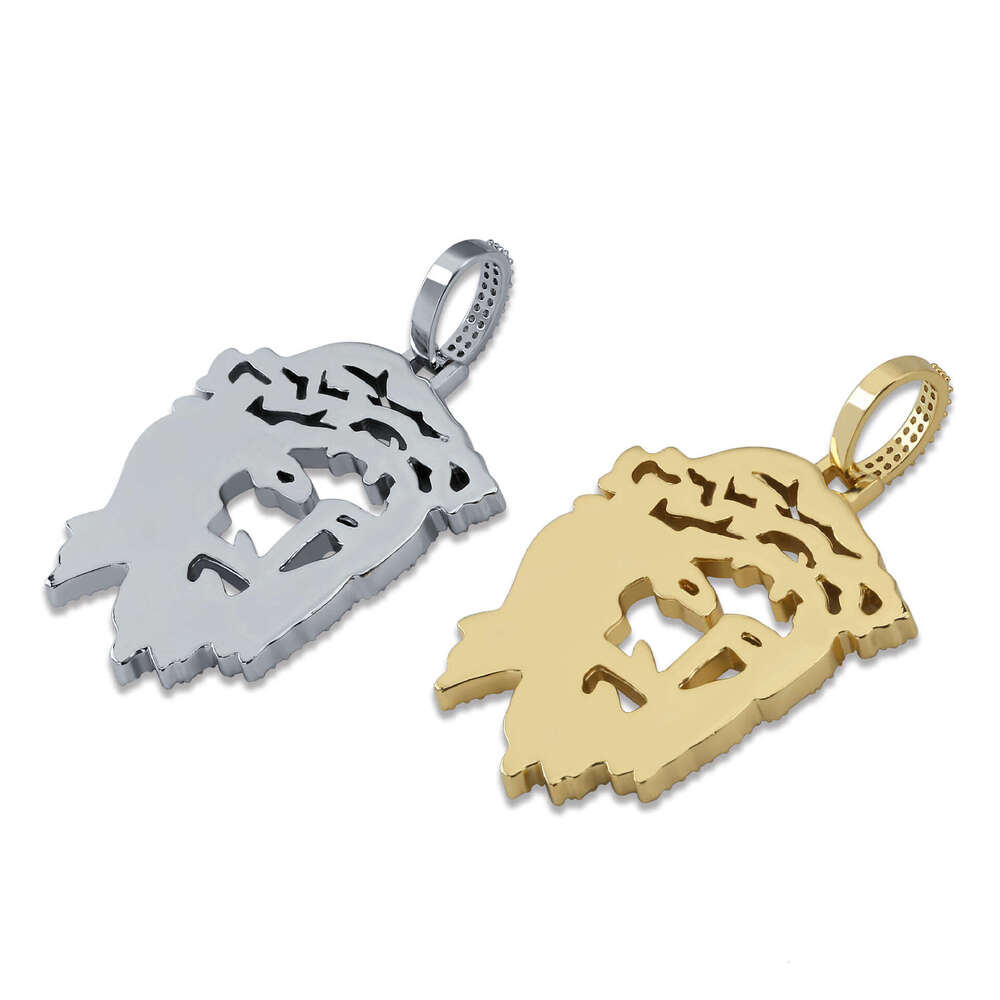 TEMU Hip-Hop Men's Necklace Hollow Jesus Pendant Cuban Jewelry Zircon Chain