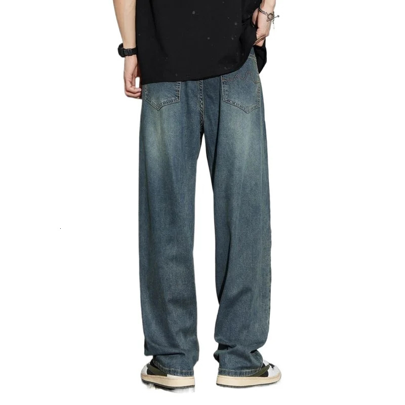 Loose Fit Mens Jeans Ice Silk Fabric Comfortable Breathable Durable Stretch Pants jeans wide Baggy jeans Denim Pants 250617