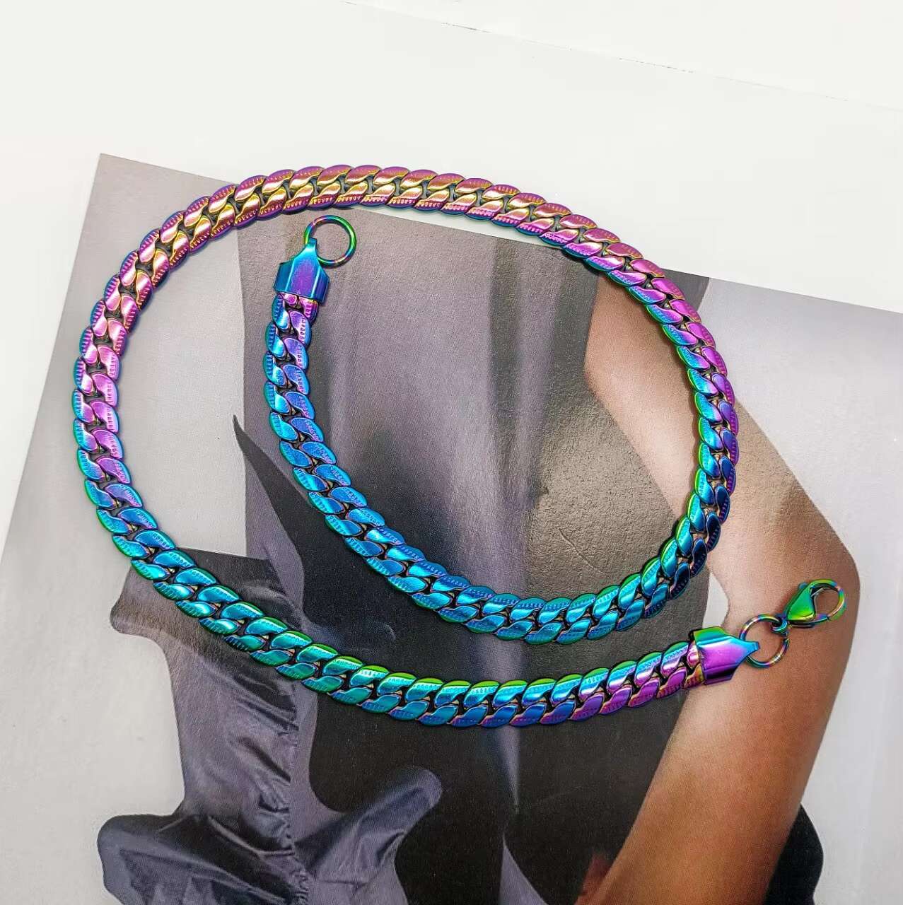 Simple Custom Stainless Steel Men Jewelry Hip Hop Gold Plated Cuban Chain Necklace
