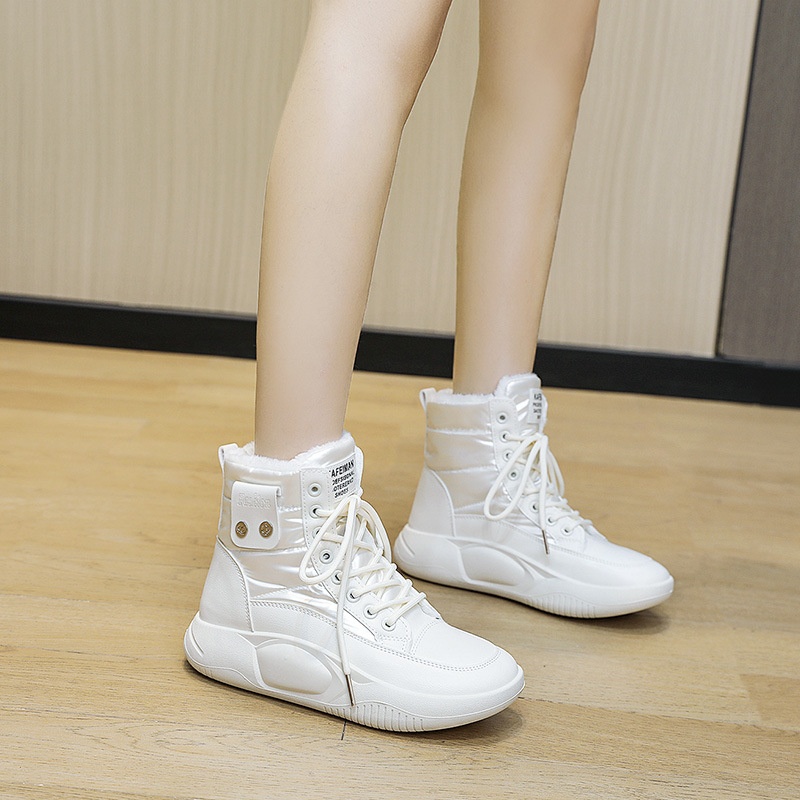 2025 Free Shipping Designer Snow Boots Women's Winter with Velvet Bread Shoes New Anti slip Thick soled Snow Cotton Short Boots Warm Cotton Shoes