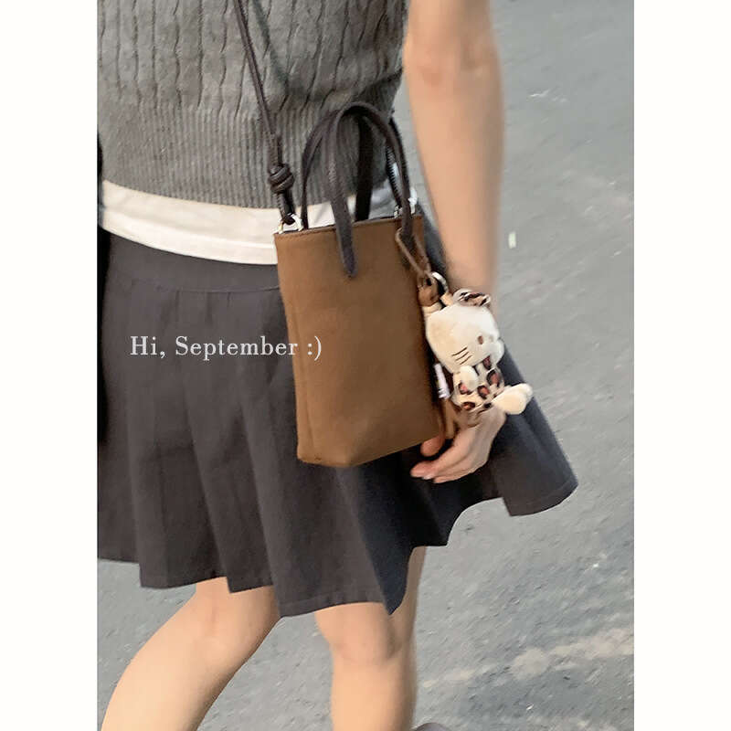 designer bag High-end Fashion Suede Handbag Mini Bucket Exquisite Cute Versatile Shoulder Crossbody Bag