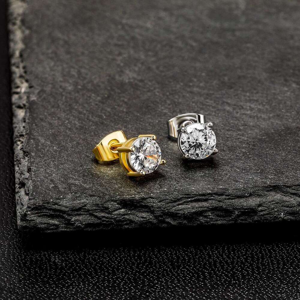 Hip Hop Earrings Mix and Match Set Unisex Personality Studs Classic Versatile Ear Clips Jewelry