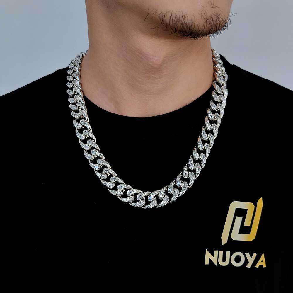 Hip Hop Jewelry Eye Zircon Men's Necklace High-Quality Micro-Paved Dia Trendy Cuban Bracelet 8fa6