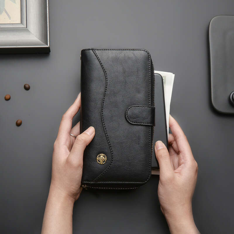 Hot Selling Men's Handbag Zipper Long Wallet Multi-functional Clasp Clutch Phone Bag wallet designer mens wallet