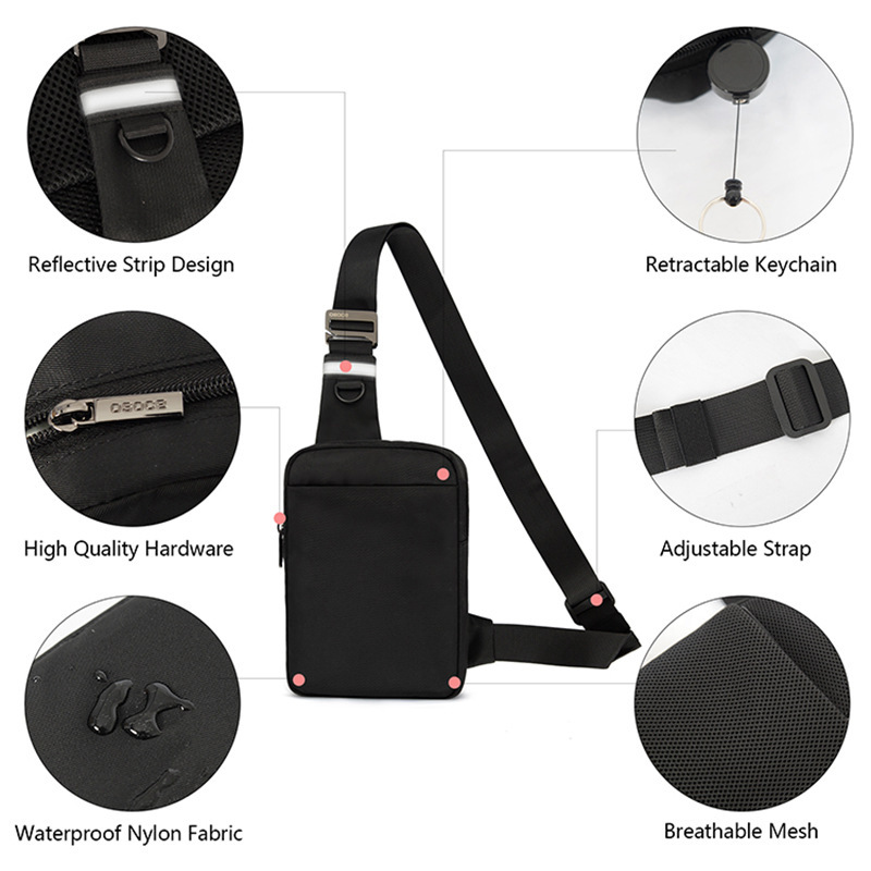 Free Shipping Designer Bag Chest Bag For Men, Mobile Phone Bag, Outdoor Casual Luxury Bag Travel Waterproof Wear-resistant Multi-functional Crossbody 