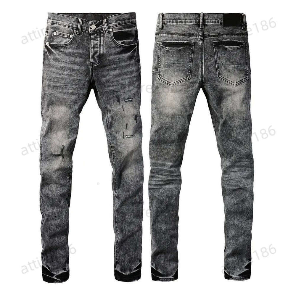 Jean Mens Purples jeans Trousers for mens Denim Designer Jeans Men Black Pants High-end Quality mens designer jean black pencil pants hole casual skin