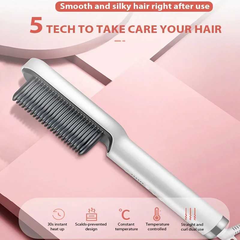 Multi-function hair straightener ion antiscalding electric heating comb PTC fast heating straight hair combXJ250621
