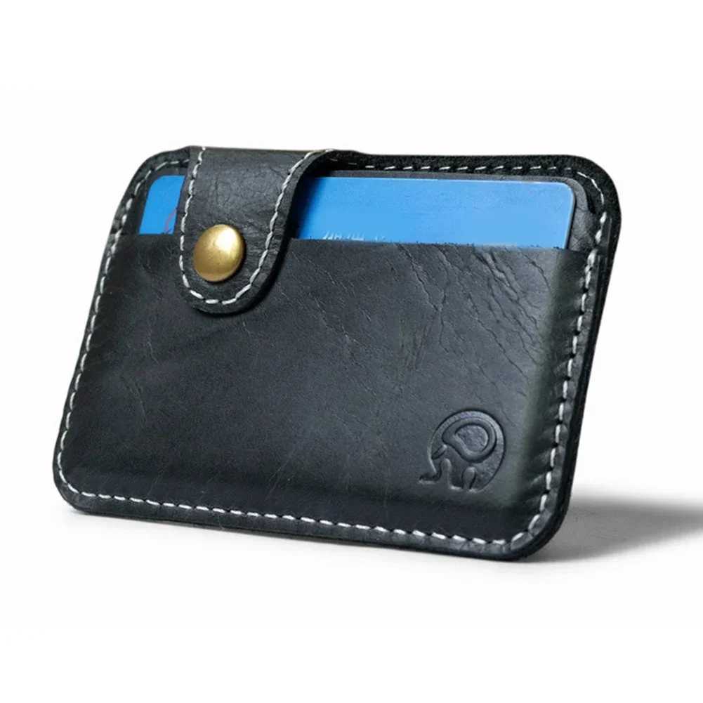 Vintage Genuine Leather Mini Men Holder Women Convenient Small Wallet ID Cash Card Case Slim Coin Purse For Male Z250621