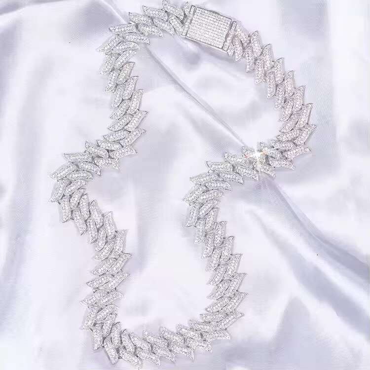 VVS1 D Color Tennis Necklace 925 Silver 2-6.5mm D Color VVS Diamond Link Chain Necklace Iced Out Moissanite Jewelry Chain Men