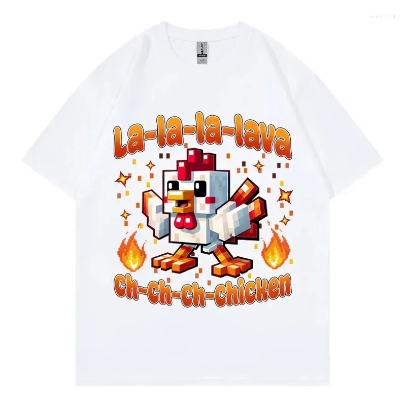 T Shirts Men's Lava Chicken Movie Funny Shirt Men Women Clothing Harajuku Cartoon Short Sleeve T-shirt Summer Fashion Casual Cotton T-shirts
